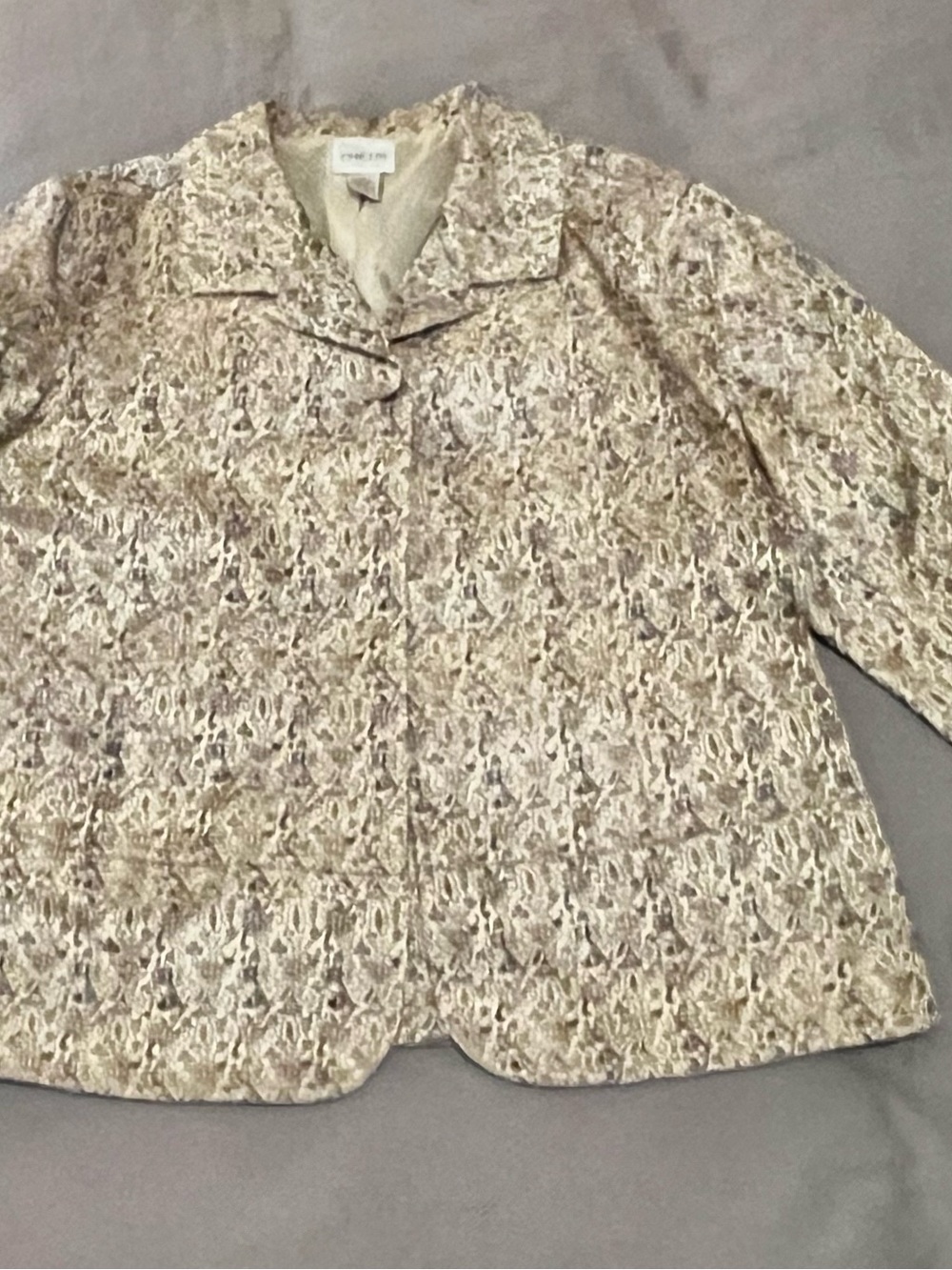 Chico's ornate brocade design
 tapestry jacket